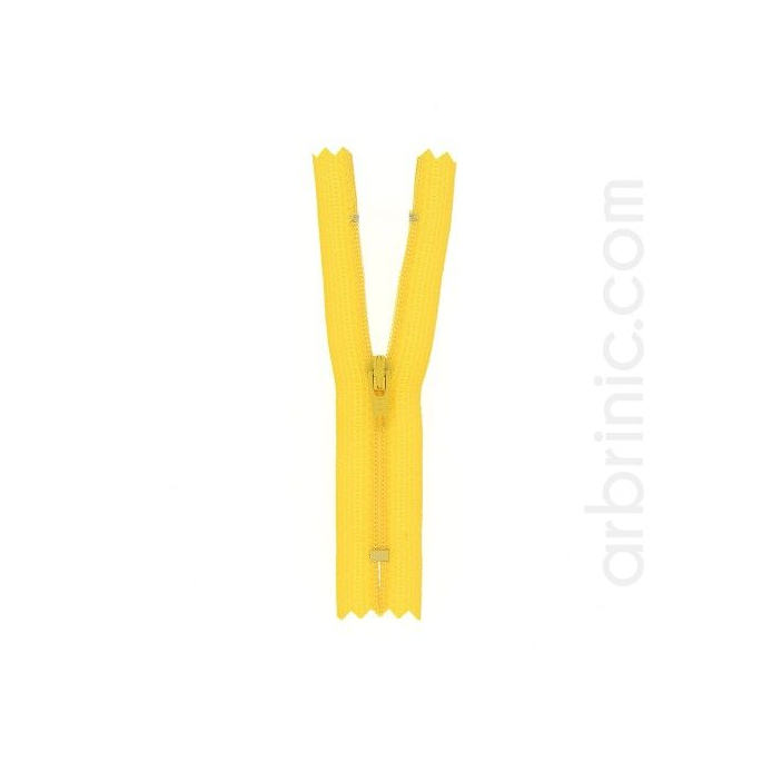 Fermeture fine nylon NS 10cm Jaune Or