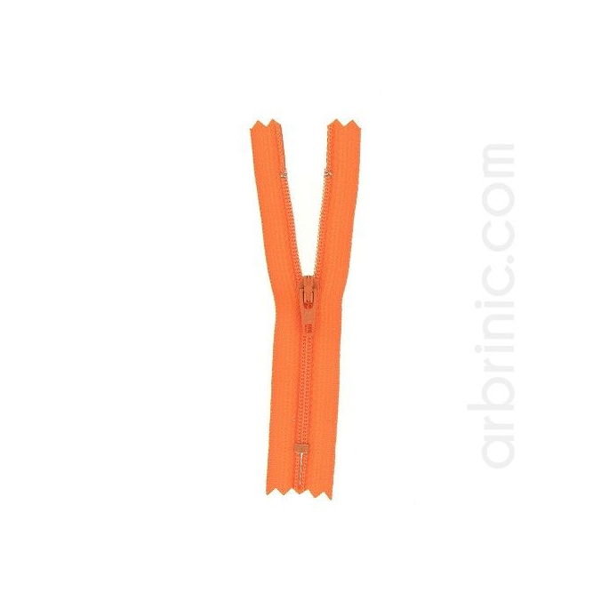 Nylon finished zipper 10cm Orange