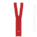 Nylon finished zipper 10cm Red