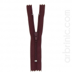 Fermeture fine nylon NS 10cm Aubergine