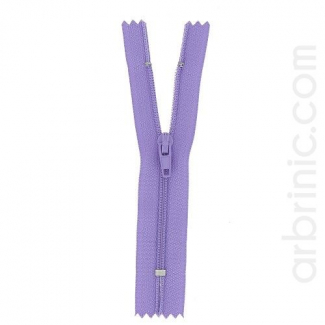 Nylon finished zipper 10cm Light Purple