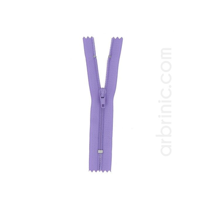 Nylon finished zipper 10cm Light Purple