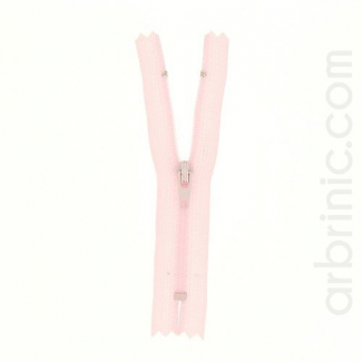 Fermeture fine nylon non séparable Rose Clair