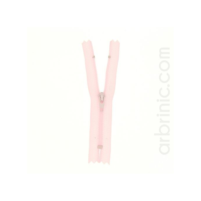 Nylon finished zipper 10cm Light Pink