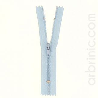 Fermeture fine nylon NS 10cm Bleu Clair