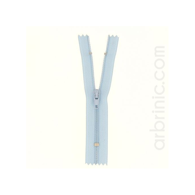 Nylon finished zipper 10cm Light Blue