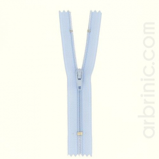 Fermeture fine nylon NS 10cm Bleu Ciel