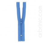 Fermeture fine nylon NS 10cm Bleu de France