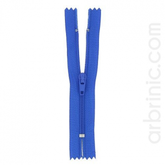 Fermeture fine nylon non séparable Bleu Roi