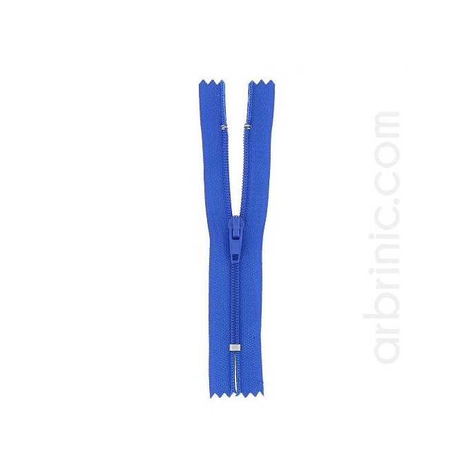 Fermeture fine nylon NS 10cm Bleu Roi