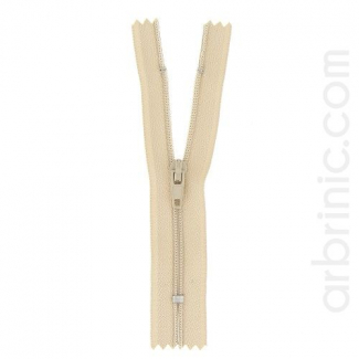 Nylon finished zipper Light Beige