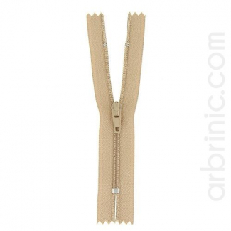 Fermeture fine nylon non séparable Beige