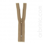 Nylon finished zipper 10cm Dark Beige