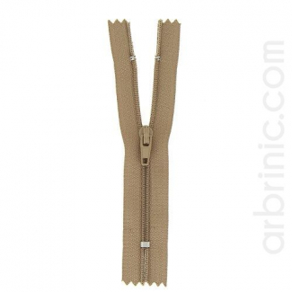 Nylon finished zipper 10cm Dark Beige