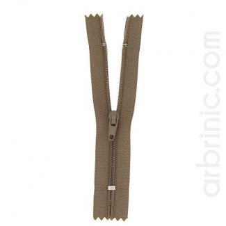 Nylon finished zipper 10cm Cinamon