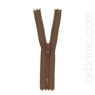 Nylon finished zipper Brown