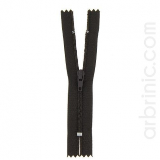 Nylon finished zipper 10cm Dark Brown