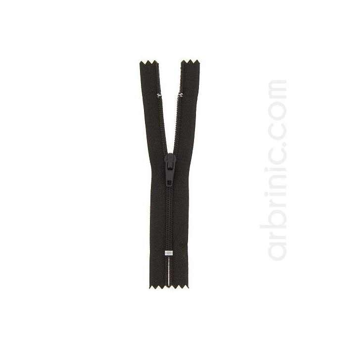 Nylon finished zipper 10cm Dark Brown