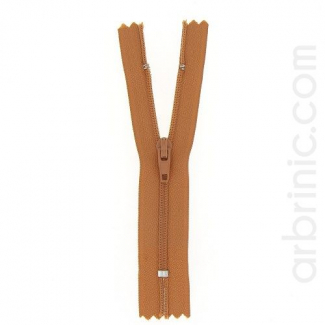 Nylon finished zipper 10cm Copper