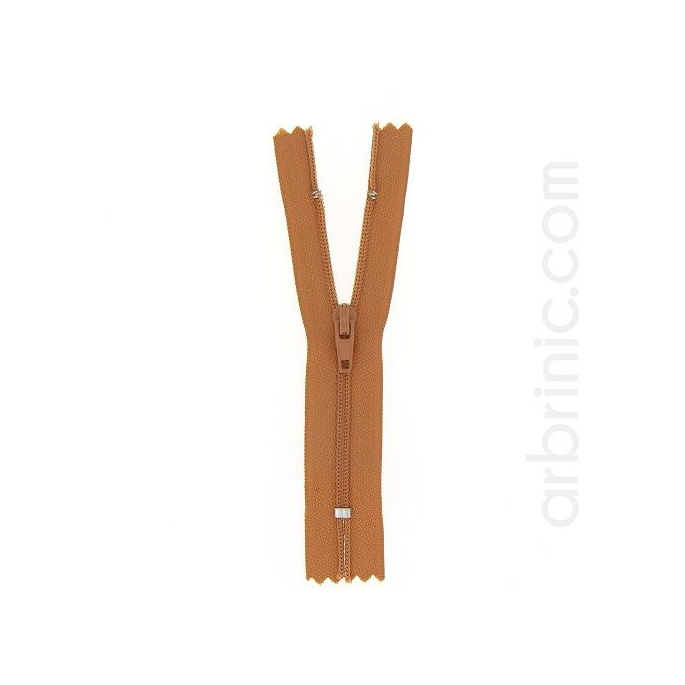 Nylon finished zipper 10cm Copper