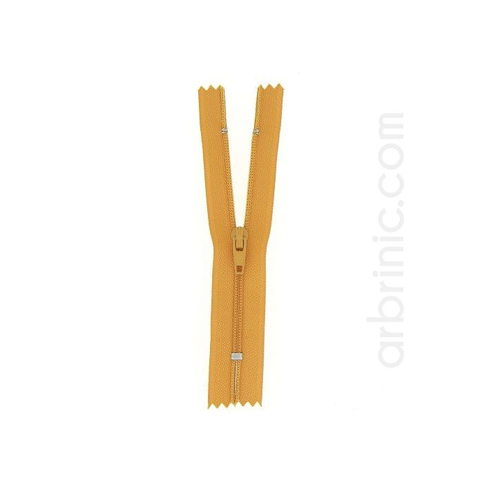 Nylon finished zipper 10cm Ocre