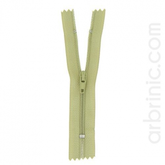 Nylon finished zipper 10cm Kaki Grey