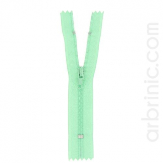 Nylon finished zipper 10cm Celadon Green