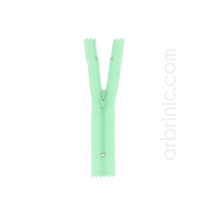 Nylon finished zipper 10cm Celadon Green