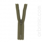 Nylon finished zipper 10cm Kaki