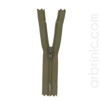 Nylon finished zipper Kaki