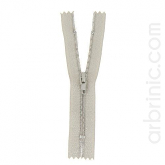 Fermeture fine nylon NS 10cm Gris Clair