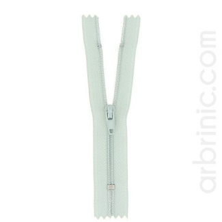 Nylon finished zipper 10cm Green Grey