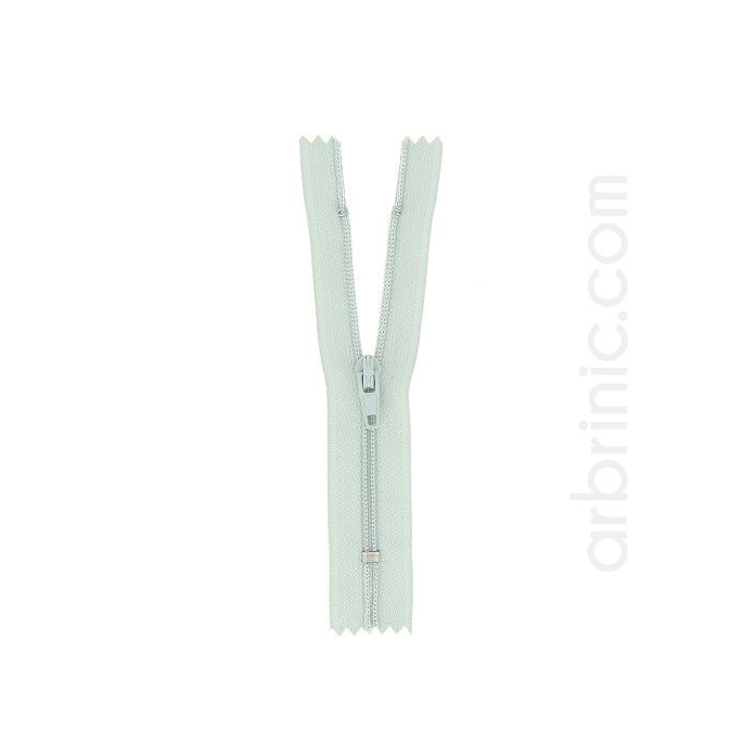 Fermeture fine nylon NS 10cm Vert de Gris