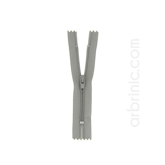 Fermeture fine nylon NS 10cm Gris Souris