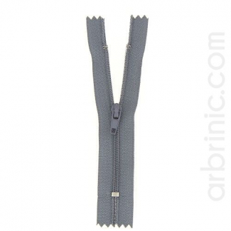 Nylon finished zipper Concrete Grey