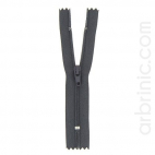 Nylon finished zipper 10cm Brown Grey