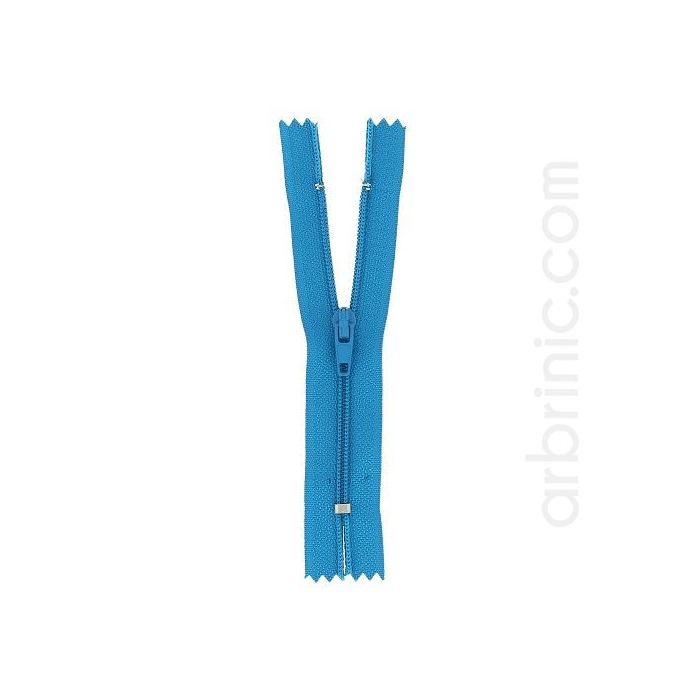 Nylon finished zipper 10cm Turquoise