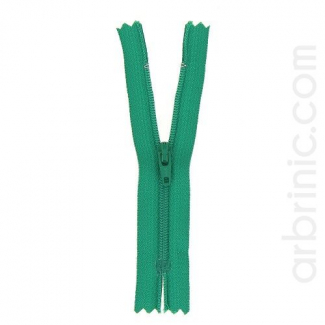 Fermeture fine nylon non séparable Vert Trèfle