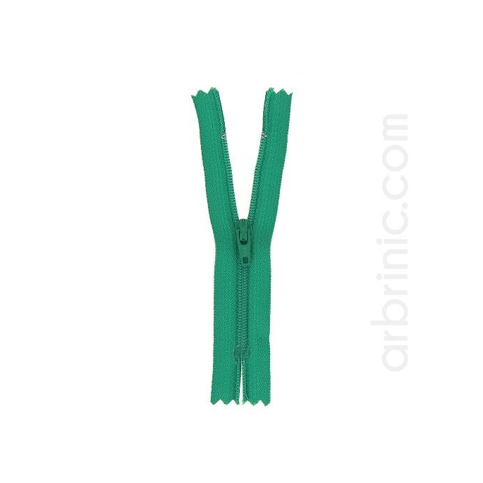 Nylon finished zipper 10cm Kelly Green