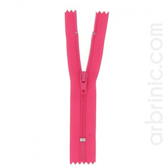 Fermeture fine nylon NS 10cm Rose Flashy