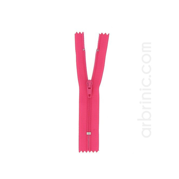 Nylon finished zipper 10cm Flashy Pink