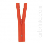 Fermeture fine nylon NS 10cm Rouge Orangé