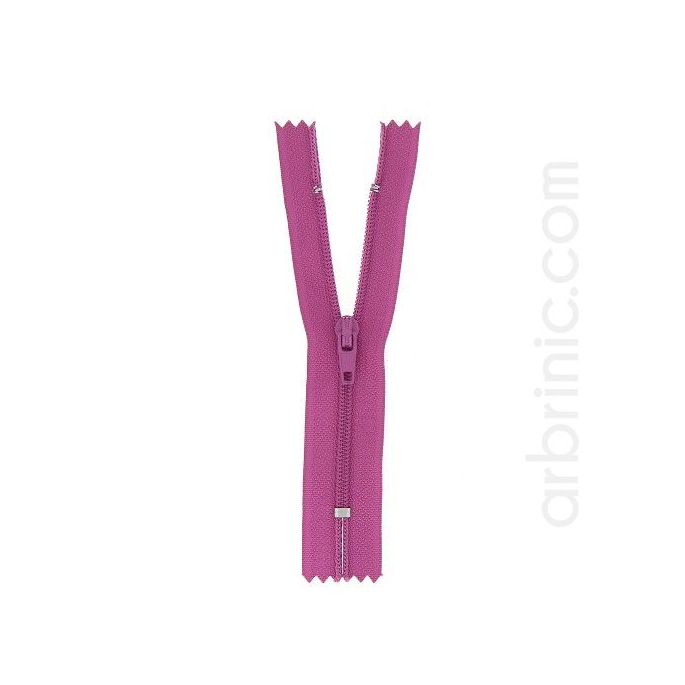 Nylon finished zipper 10cm Plum