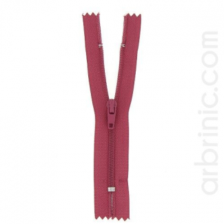 Fermeture fine nylon NS 10cm Rose Framboise