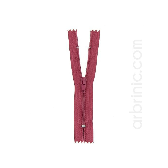 Fermeture fine nylon NS 10cm Rose Framboise