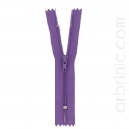Nylon finished zipper 10cm Purple