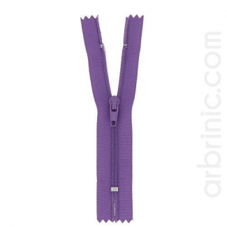 Nylon finished zipper Purple