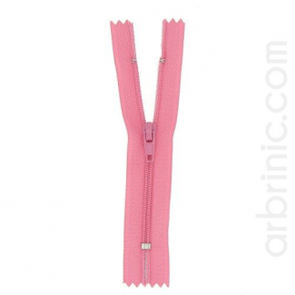 Fermeture fine nylon non séparable Rose Princesse