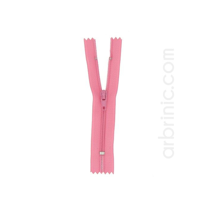 Fermeture fine nylon NS 10cm Rose Princesse