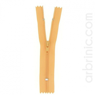 Fermeture fine nylon NS 10cm Orange Clair